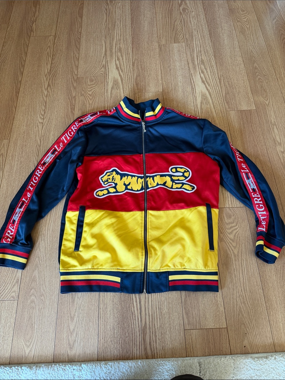 Le Tigre Colorblock Tiger Track Jacket - Red, Yellow, Navy